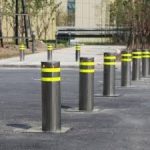 Automatic stainless steel road rising Bollards.