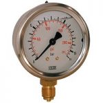 WIKA PRESSURE GAUGES - 0-600 BAR 100MM DIA FILLED 1/2"